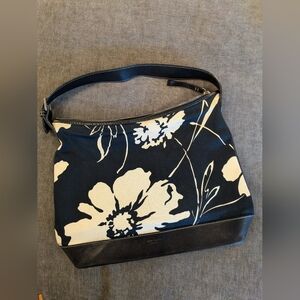 Kate Spade Black and White Floral Shoulder Bag
